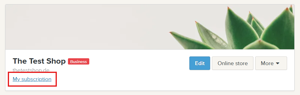 Screenshot: Mein Abonnement auswählen